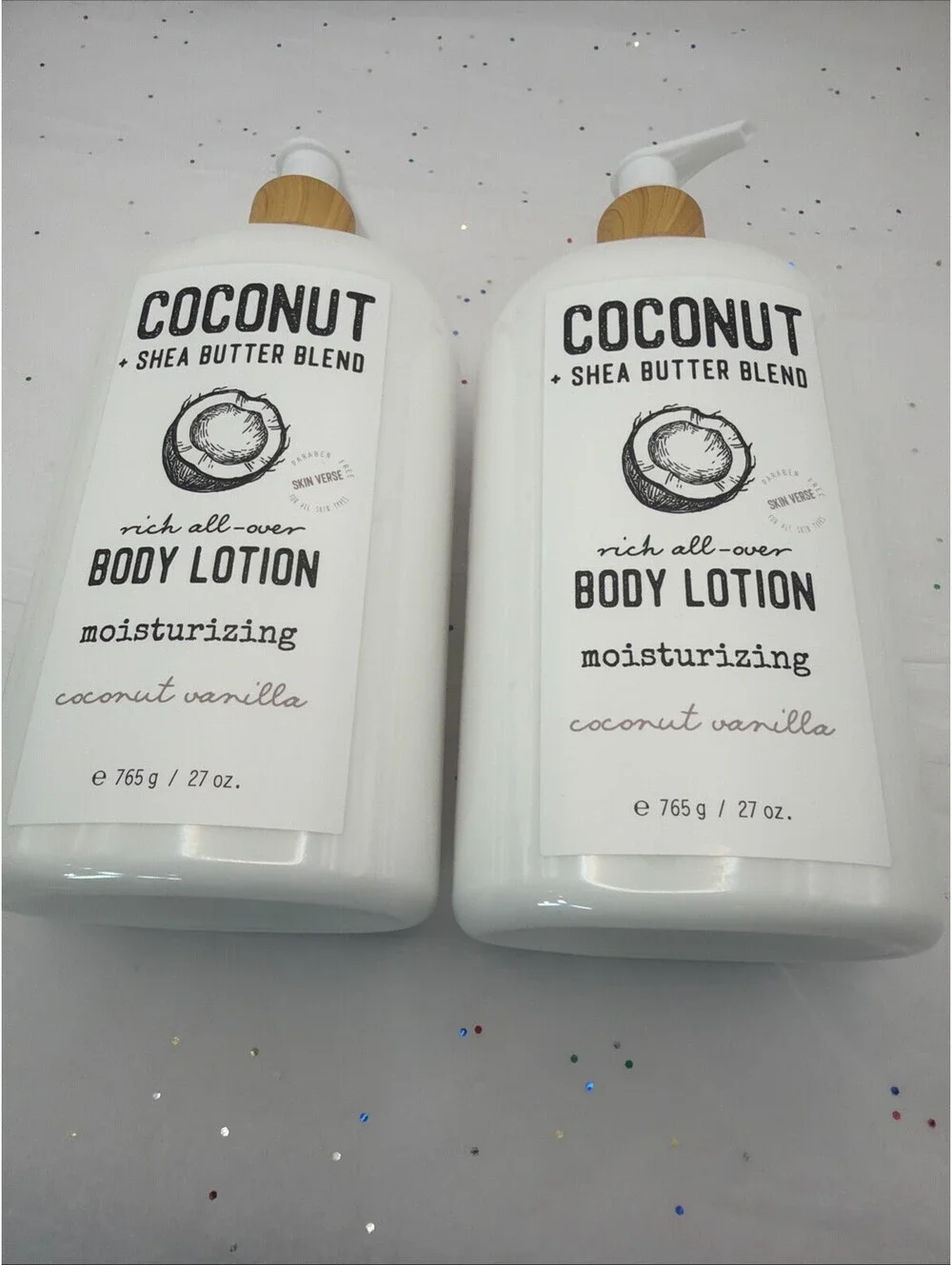 Home & Body Coconut Shea Butter Lotion 2 Pack 27oz Coconut Vanilla Body Cream